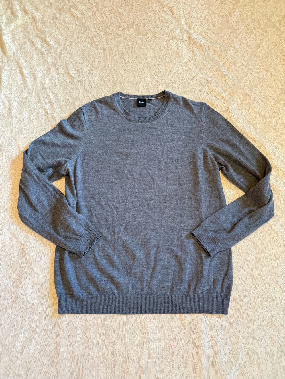 Hugo Boss virgin wool soft crewneck sweater
